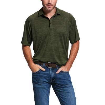 Ariat Western: Charger Polo Hombre - Verde Oliva (IWYCR2710)